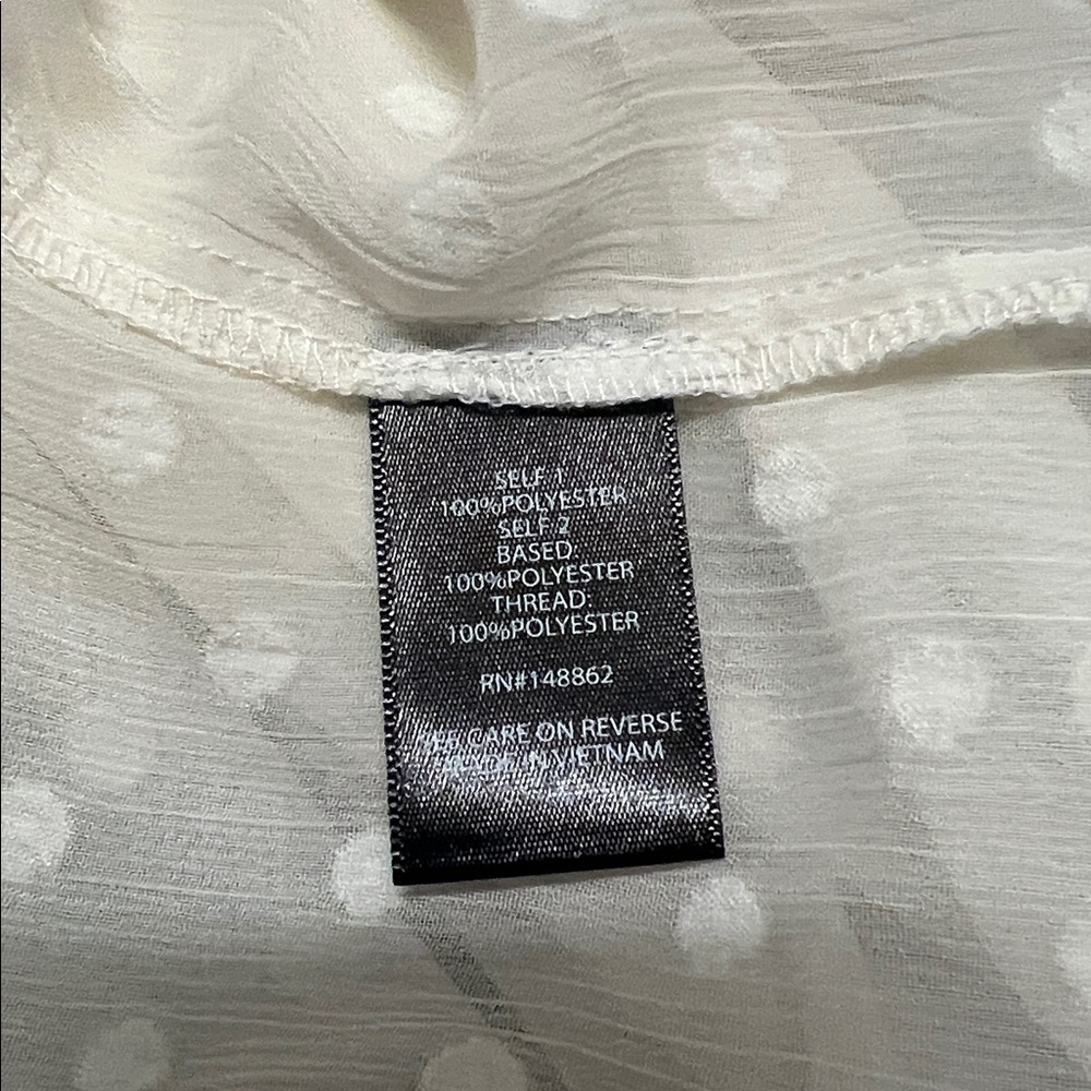 TORRID- Ivory Chiffon Eyelet Blouse - Picture 4 of 7